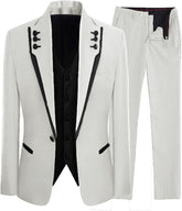 Jeremy Luxe White Shawl Lapel Three Piece Men's Prom Selection